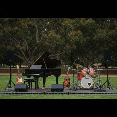 Outdoor live music performance at a scenic Adelaide park venue